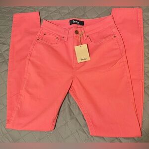 NEW Boden The Soho Skinny Jeans Red Orange Pink Coral Size Womens 4 Pants Preppy